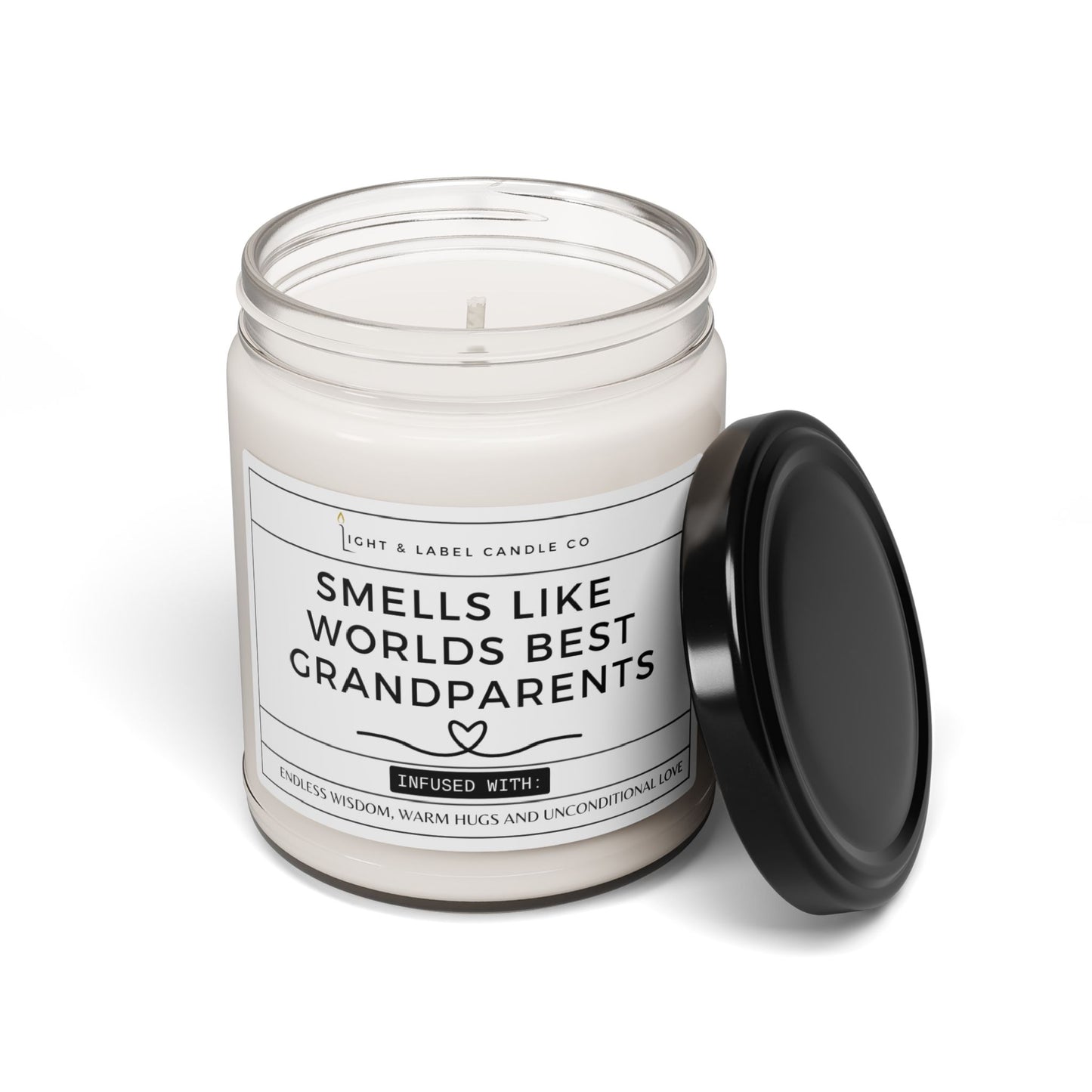 Smells Like Worlds Best Grandparents Candle | Grandparents Gift | Grandma Gift | Grandparents Day Gift | Grandpa Gift | 9 oz Soy Candle