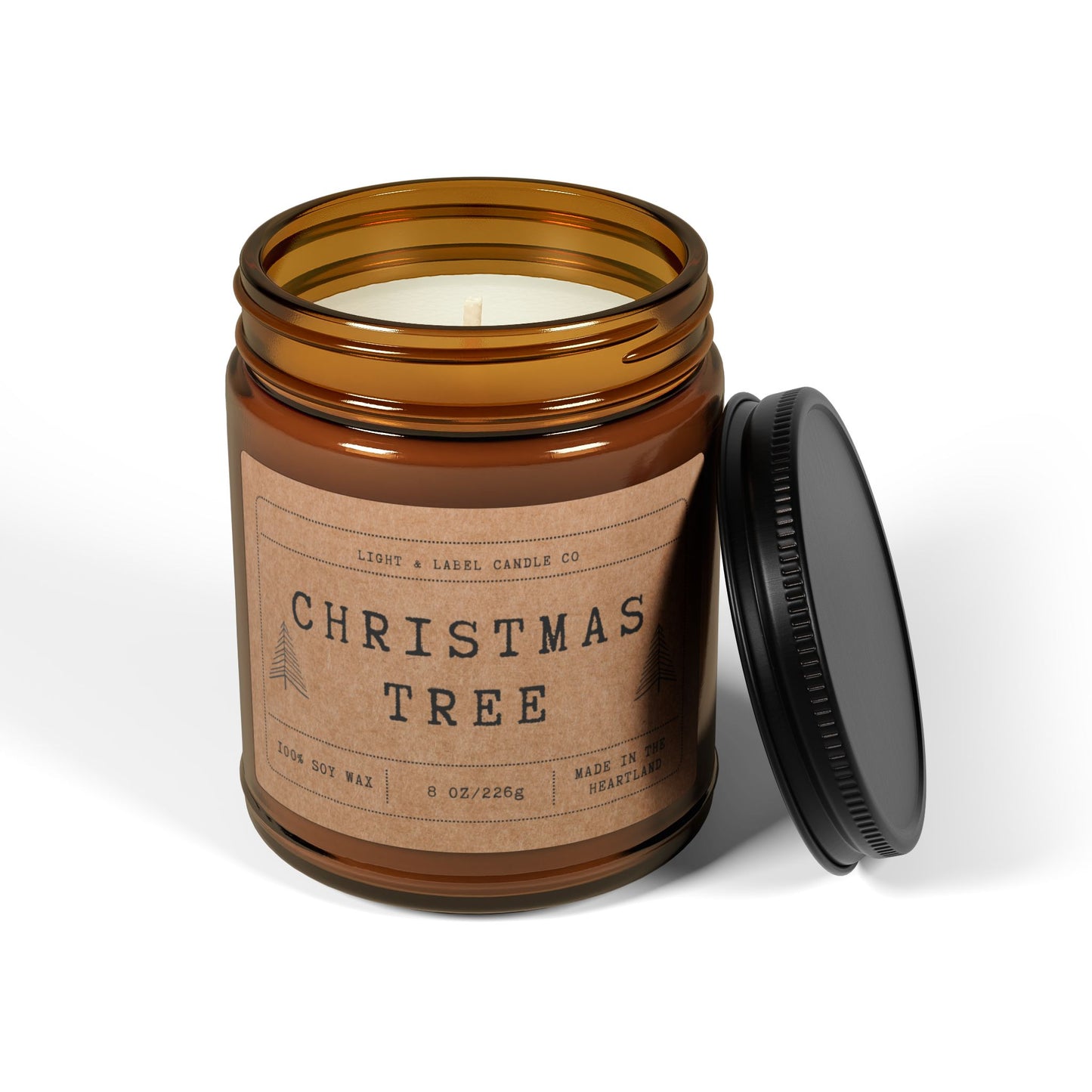 Christmas Tree Scented Candle | Holiday Candle Non Toxic Soy Wax Candle | Housewarming Gift