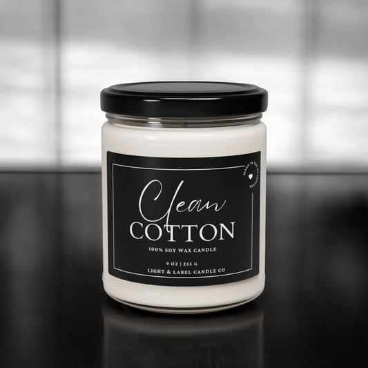 Clean Cotton Soy Wax Candle| Candle Gift in Jar| Soy Natural Non Toxic Hand-Poured Soy Wax Candle | Classic
