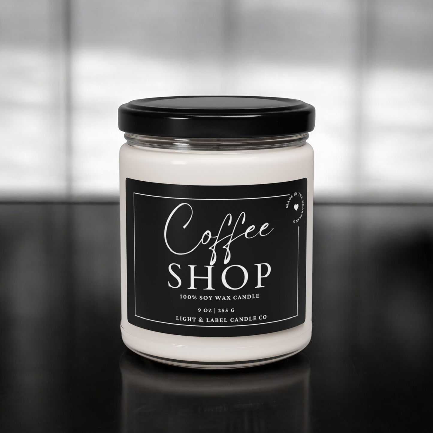 Coffee Shop Soy Wax Candle| Candle Gift in Jar| Soy Natural Non Toxic Hand-Poured Soy Wax Candle | Classic