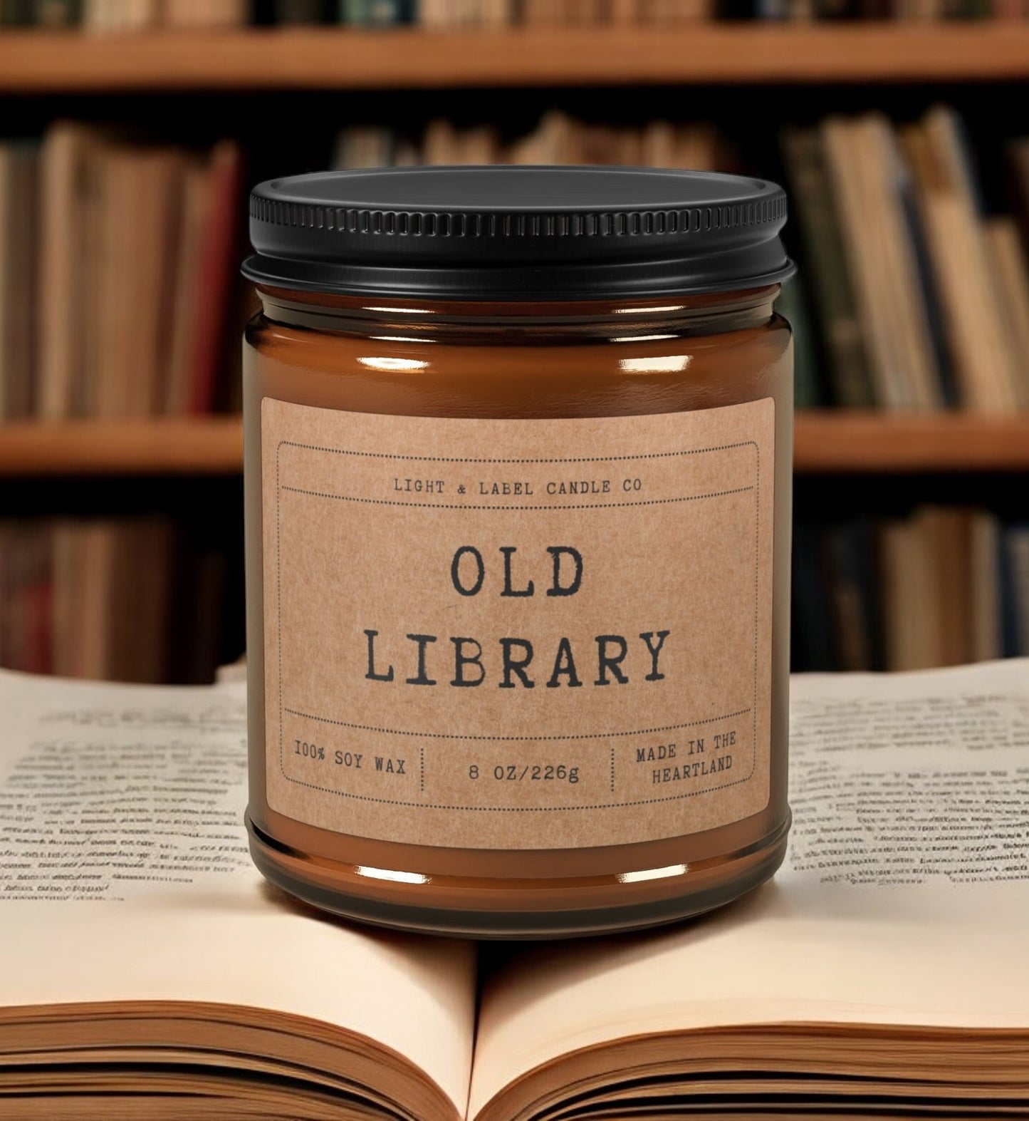 Old Library Book Candle Gift For Librarian Bookshop | Book Lover Gift| Book Club Gift | Reading Candle | Bookworm Gift | Library Candle