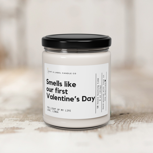 First Valentines Day Personalized Candle Gift | Gifts For Him | Gift for Her | Valentines Gift for Boyfriend | Valentine Gift for Girlfriend