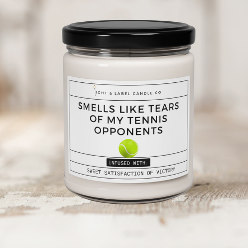 Tennis Candle | Girls Tennis Gift | Boys Tennis Gift | Senior Tennis Gift | Sports Candle Gift Idea | 9 oz Soy Candle