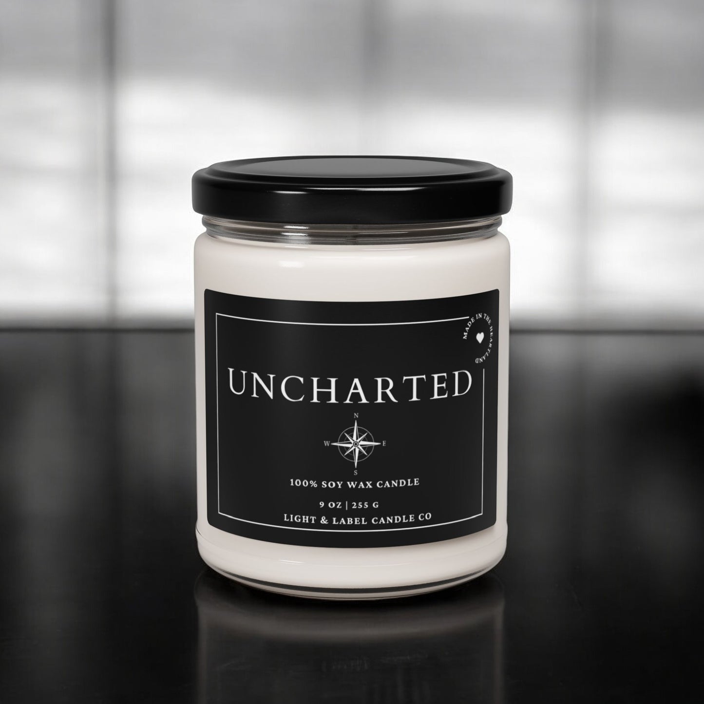 Uncharted Soy Wax Candle| Candle Gift in Jar| Soy Natural Non Toxic Hand-Poured Soy Wax Candle | Classic